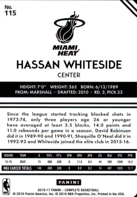 2016-17 Panini Complete BASKETBALL 101-200 You Pick - Picture 31 of 198