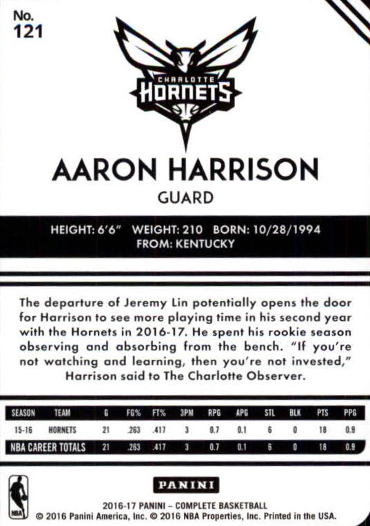 2016-17 Panini Complete BASKETBALL 101-200 You Pick - Picture 43 of 198