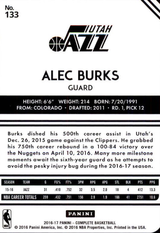2016-17 Panini Complete Basketball Card Pick 1-250 - Picture 261 of 488