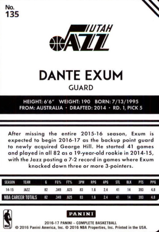 2016-17 Panini Complete BASKETBALL 101-200 You Pick - Picture 71 of 198