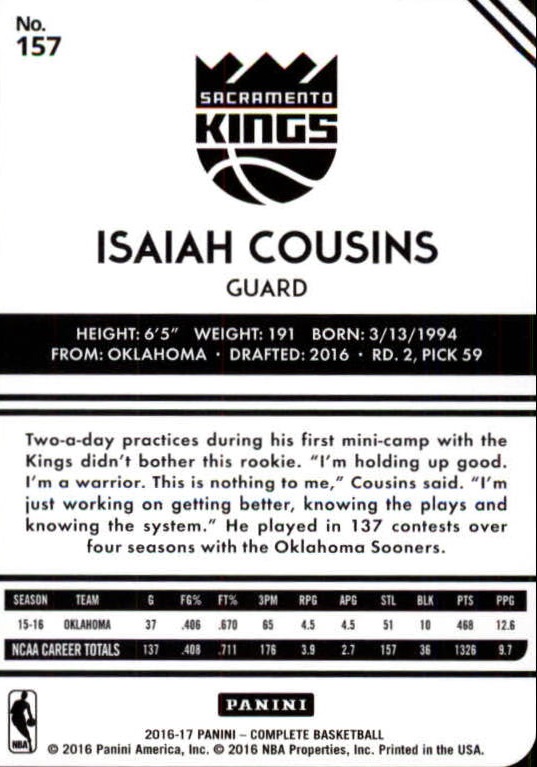 2016-17 Panini Complete BASKETBALL 101-200 You Pick - Picture 114 of 198