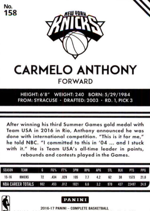 2016-17 Panini Complete Basketball Card Pick 1-250 - Picture 310 of 488