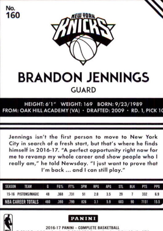 2016-17 Panini Complete Basketball Card Pick 1-250 - Picture 314 of 488