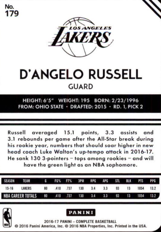 2016-17 Panini Complete Basketball Card Pick 1-250 - Picture 350 of 488