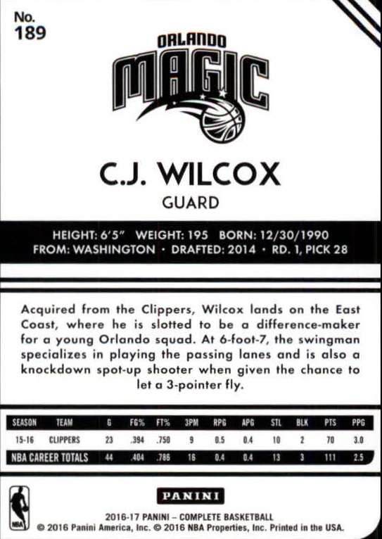 2016-17 Panini Complete BASKETBALL 101-200 You Pick - Picture 176 of 198