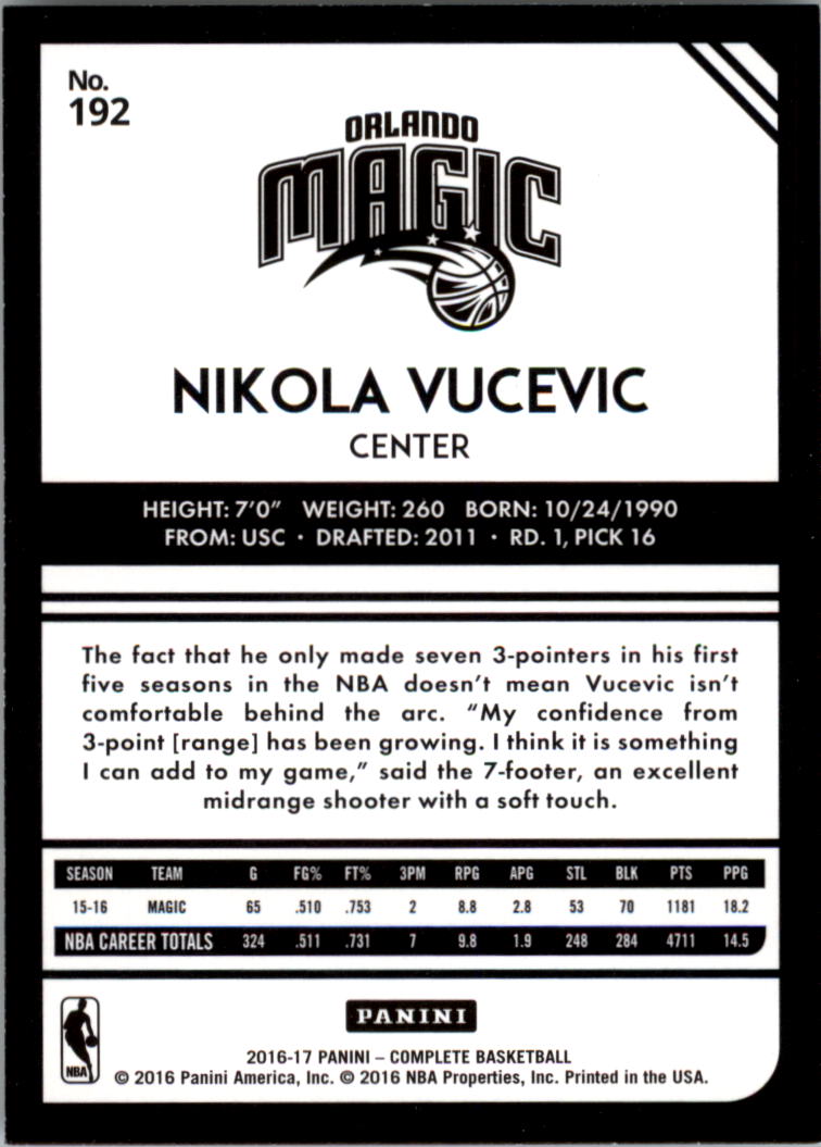 2016-17 Panini Complete BASKETBALL 101-200 You Pick - Picture 182 of 198