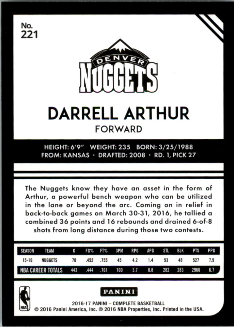 2016-17 Panini Complete Basketball Card Pick 1-250 - Picture 432 of 488
