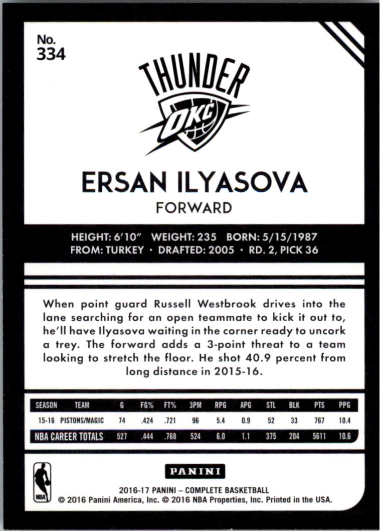 2016-17 Panini Complete BASKETBALL 301-400 You Pick - Picture 69 of 131