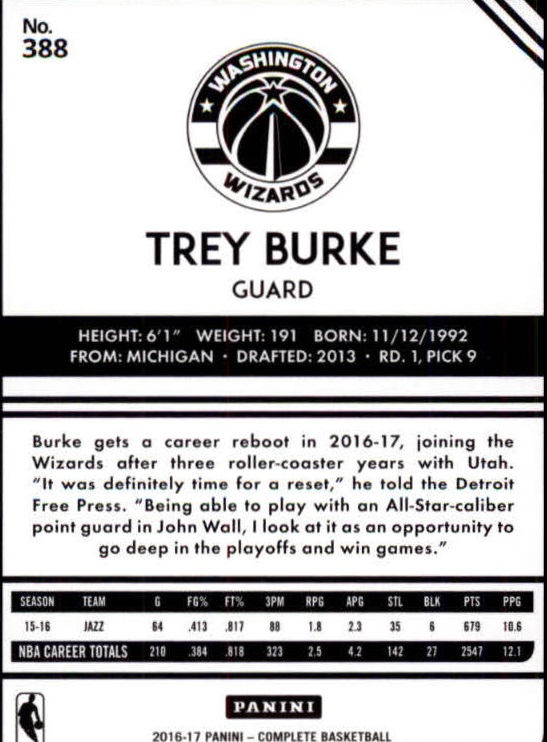 2016-17 Panini Complete BASKETBALL 301-400 You Pick - Picture 125 of 131