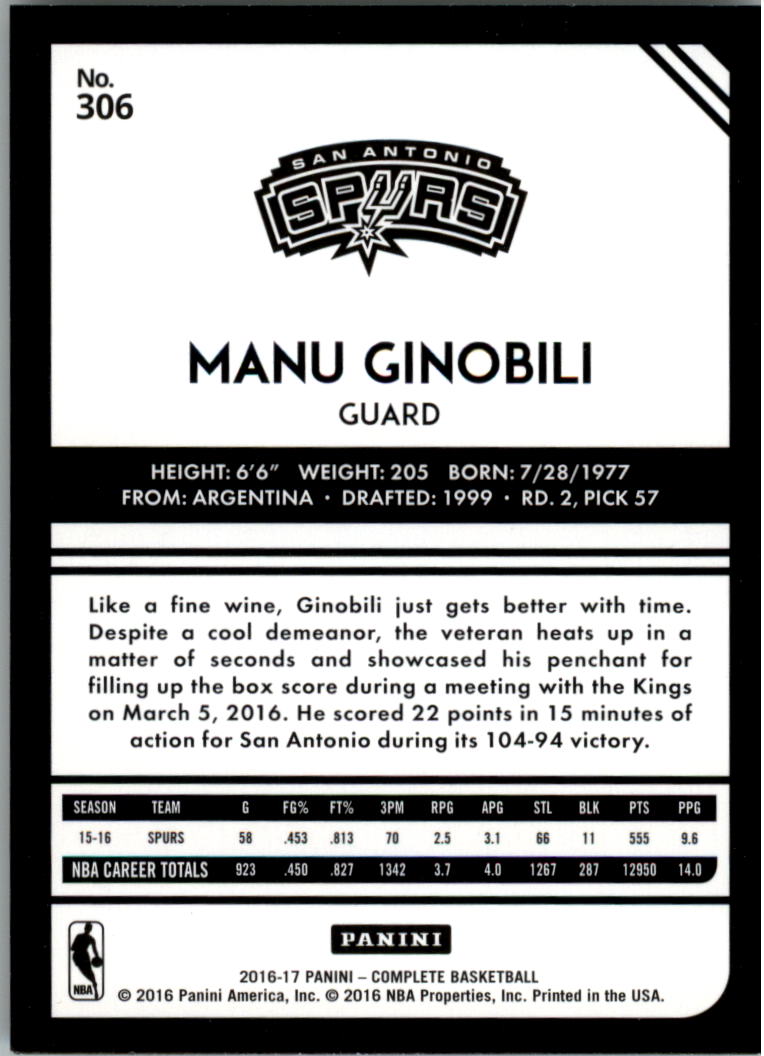 2016-17 Panini Complete Silver BASKETBALL 301-400 You Pick - Picture 9 of 111