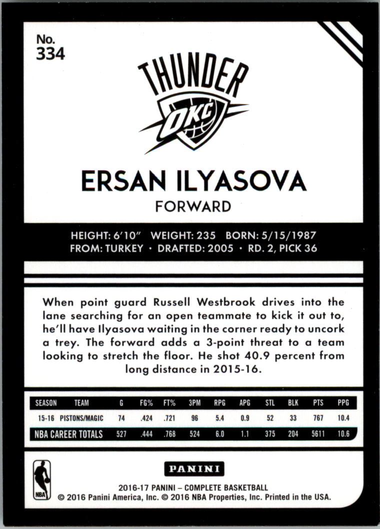 2016-17 Panini Complete Silver BASKETBALL 301-400 You Pick - Picture 39 of 111