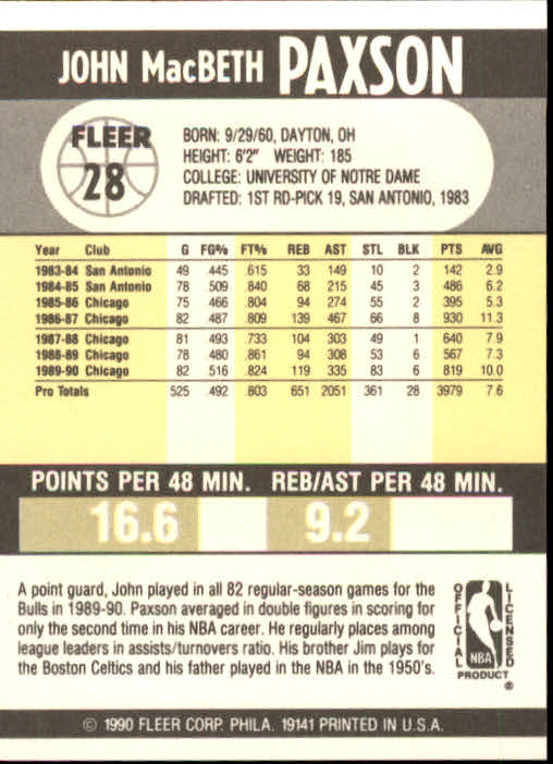 1990-91 Fleer Basketball Card Pick - Picture 53 of 393