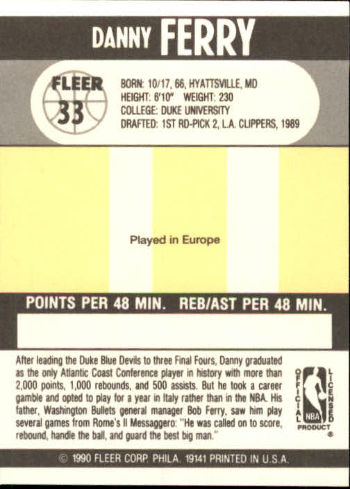 1990-91 Fleer Basketball Card Pick - Picture 63 of 393