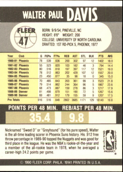 1990-91 Fleer Basketball Card Pick - Picture 91 of 393