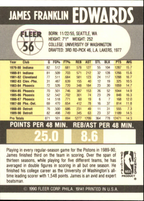 1990-91 Fleer Basketball Card Pick - Picture 109 of 393