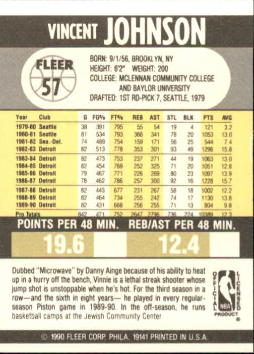 1990-91 Fleer Basketball Card Pick - Picture 111 of 393