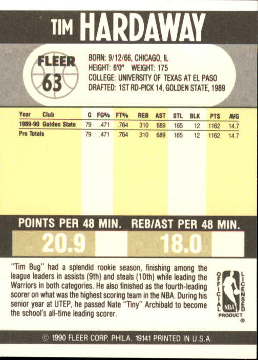 1990-91 Fleer Basketball Card Pick - Picture 123 of 393