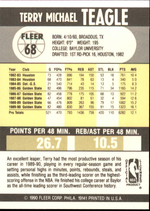 1990-91 Fleer Basketball Card Pick - Picture 133 of 393