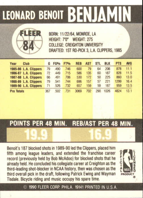 1990-91 Fleer Basketball Card Pick - Picture 165 of 393