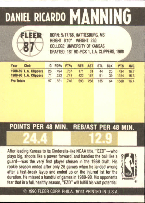 1990-91 Fleer Basketball Card Pick - Picture 171 of 393