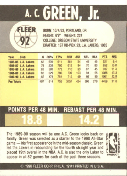 1990-91 Fleer Basketball Card Pick - Picture 181 of 393