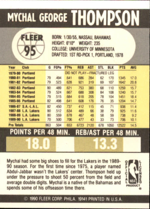 1990-91 Fleer Basketball Card Pick - Picture 187 of 393