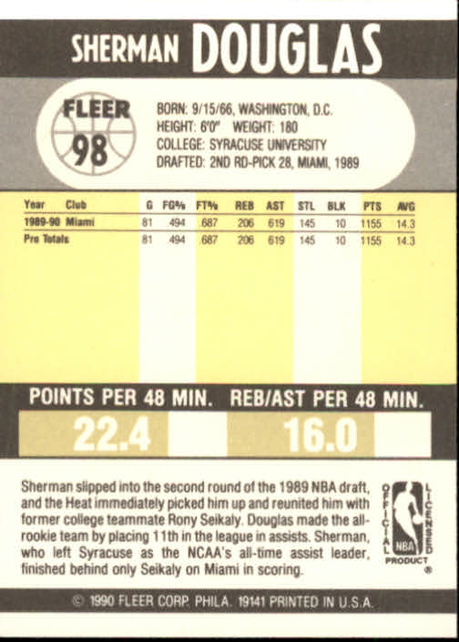 1990-91 Fleer Basketball Card Pick - Picture 193 of 393