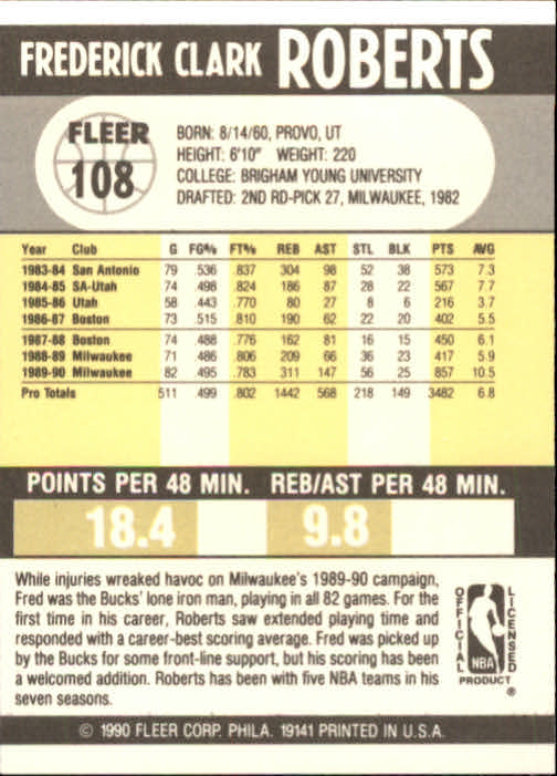 1990-91 Fleer Basketball Card Pick - Picture 213 of 393