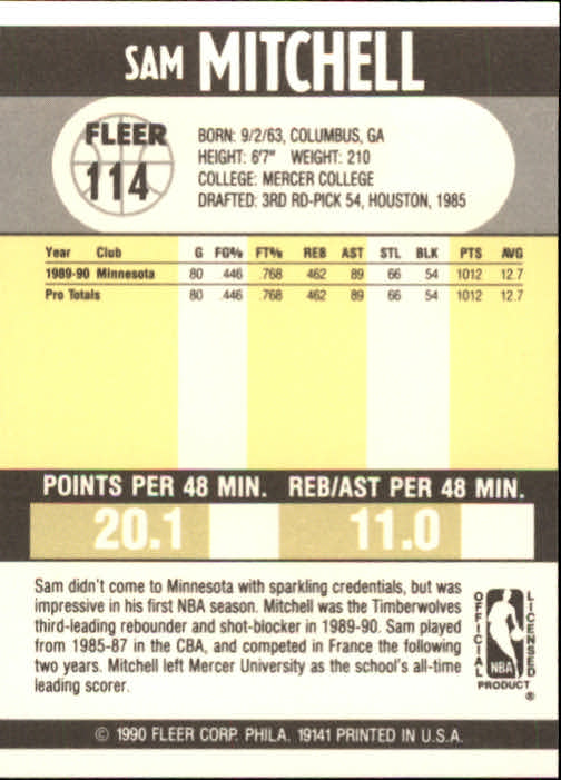 1990-91 Fleer Basketball Card Pick - Picture 225 of 393