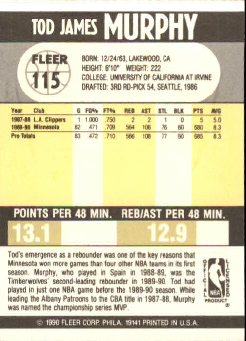 1990-91 Fleer Basketball Card Pick - Picture 227 of 393