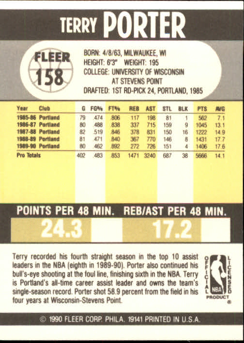 1990-91 Fleer Basketball Card Pick - Picture 313 of 393