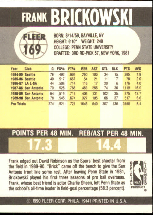 1990-91 Fleer Basketball Card Pick - Picture 335 of 393