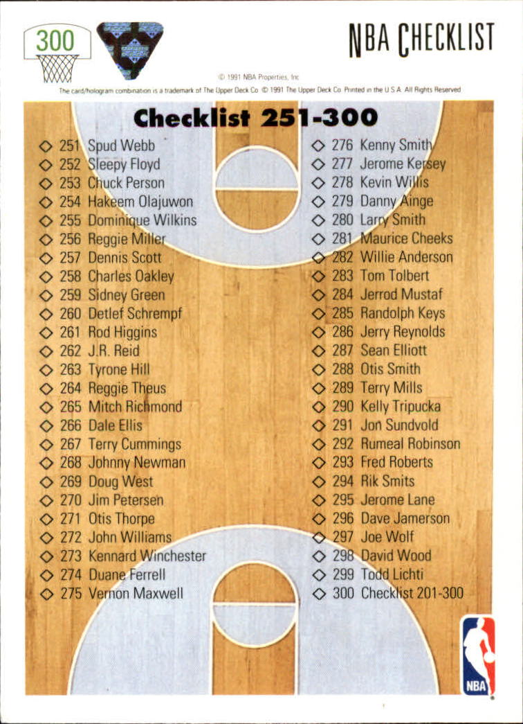 1991-92 Upper Deck Basketball Card Pick 251-500 - Picture 99 of 487
