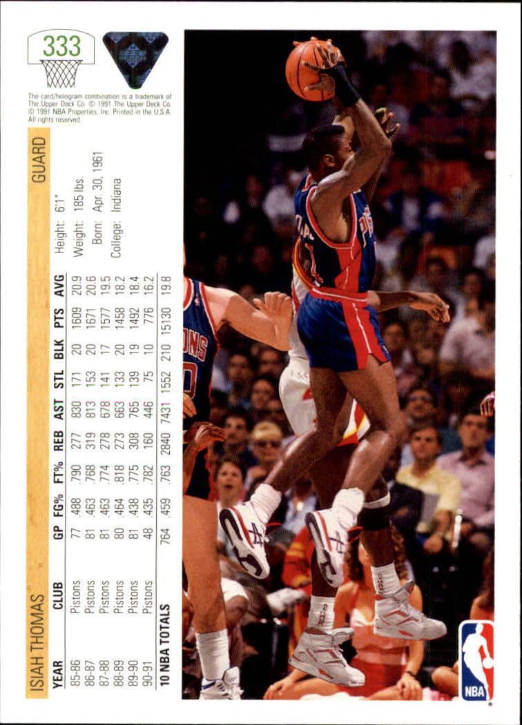 1991-92 Upper Deck Basketball Card Pick 251-500 - Picture 165 of 487