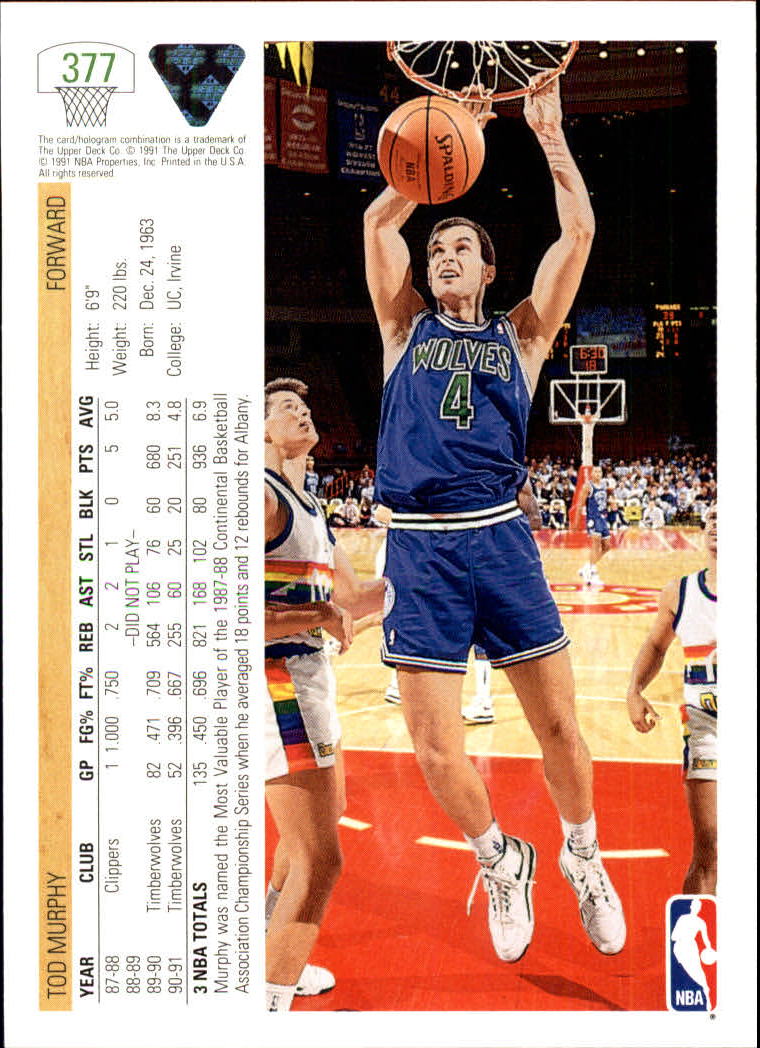 1991-92 Upper Deck Basketball Card Pick 251-500 - Picture 253 of 487