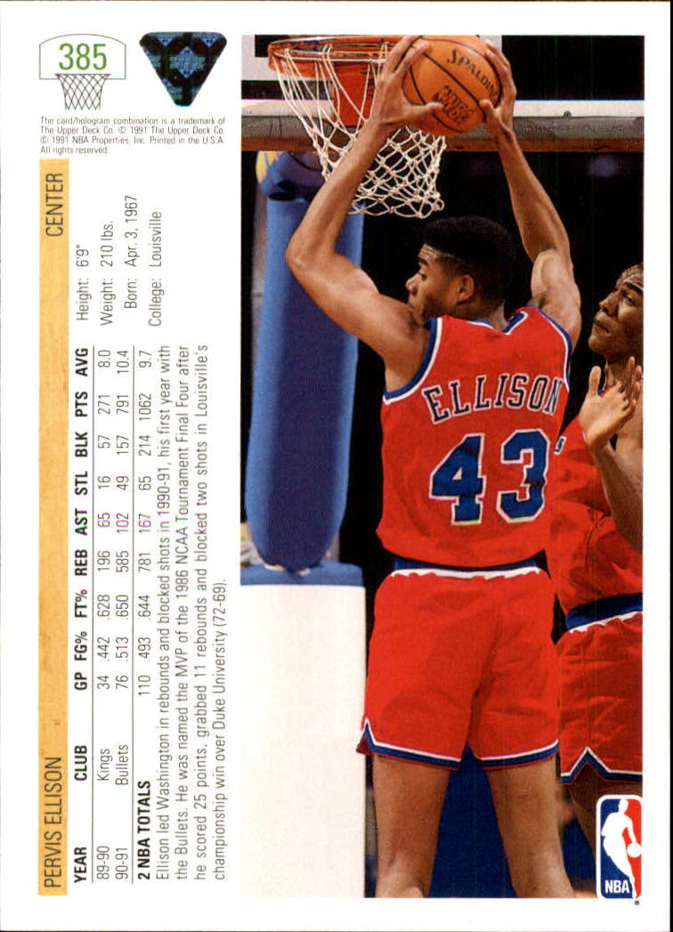 1991-92 Upper Deck Basketball Card Pick 251-500 - Picture 269 of 487