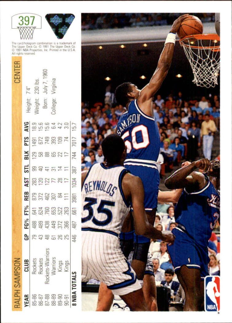 1991-92 Upper Deck Basketball Card Pick 251-500 - Picture 293 of 487