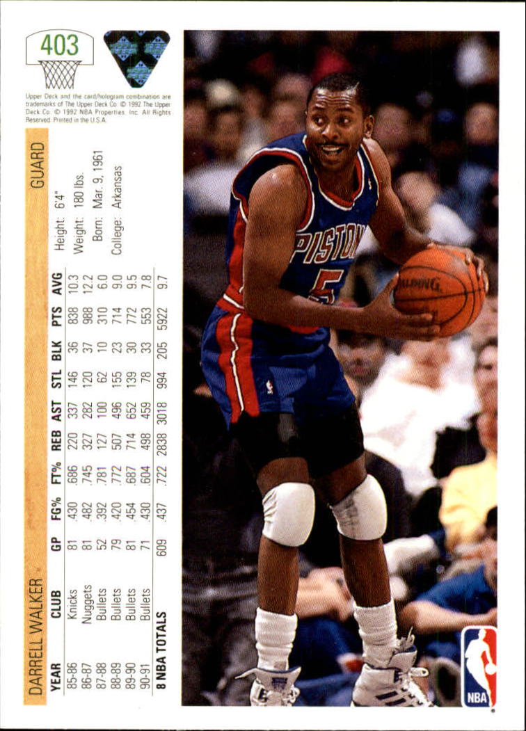 1991-92 Upper Deck Basketball Card Pick 251-500 - Picture 305 of 487
