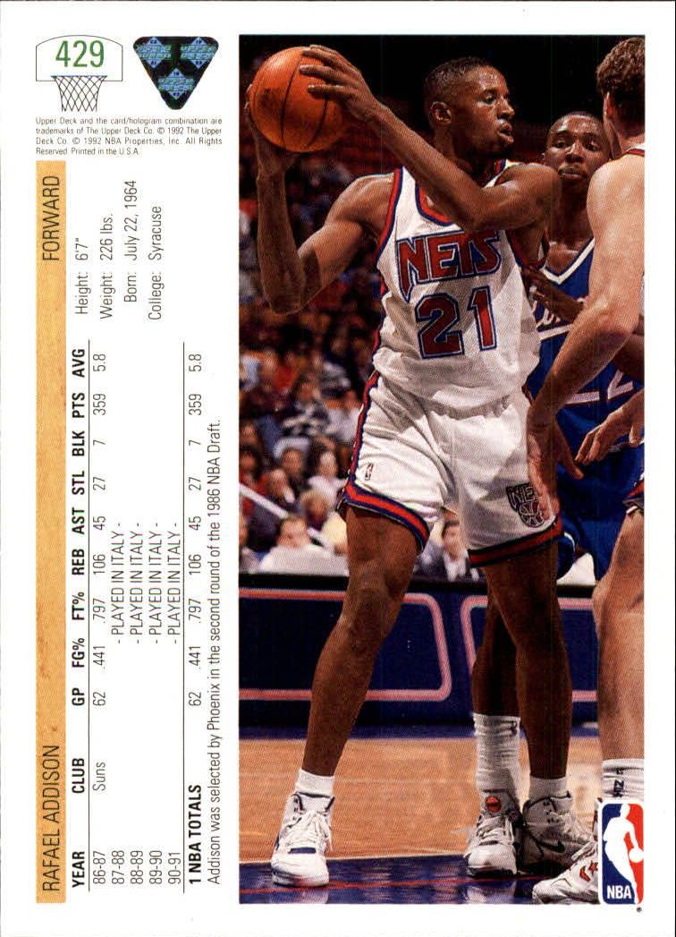 1991-92 Upper Deck Basketball Card Pick 251-500 - Picture 357 of 487