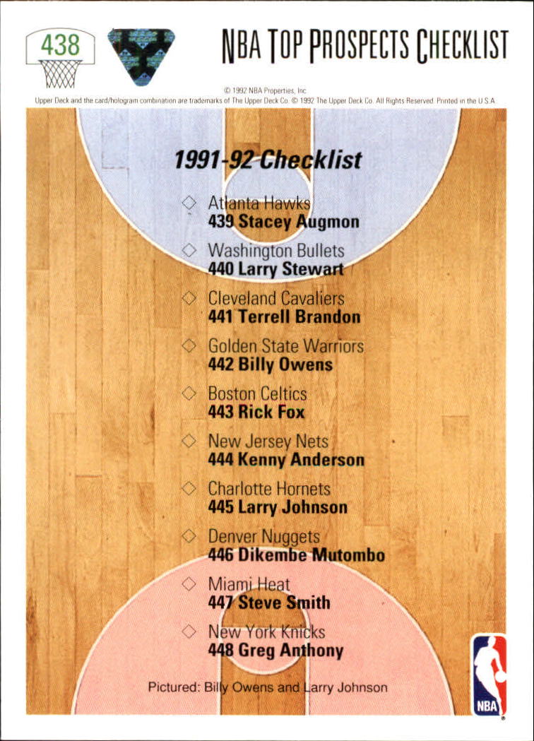 1991-92 Upper Deck Basketball Card Pick 251-500 - Picture 373 of 487