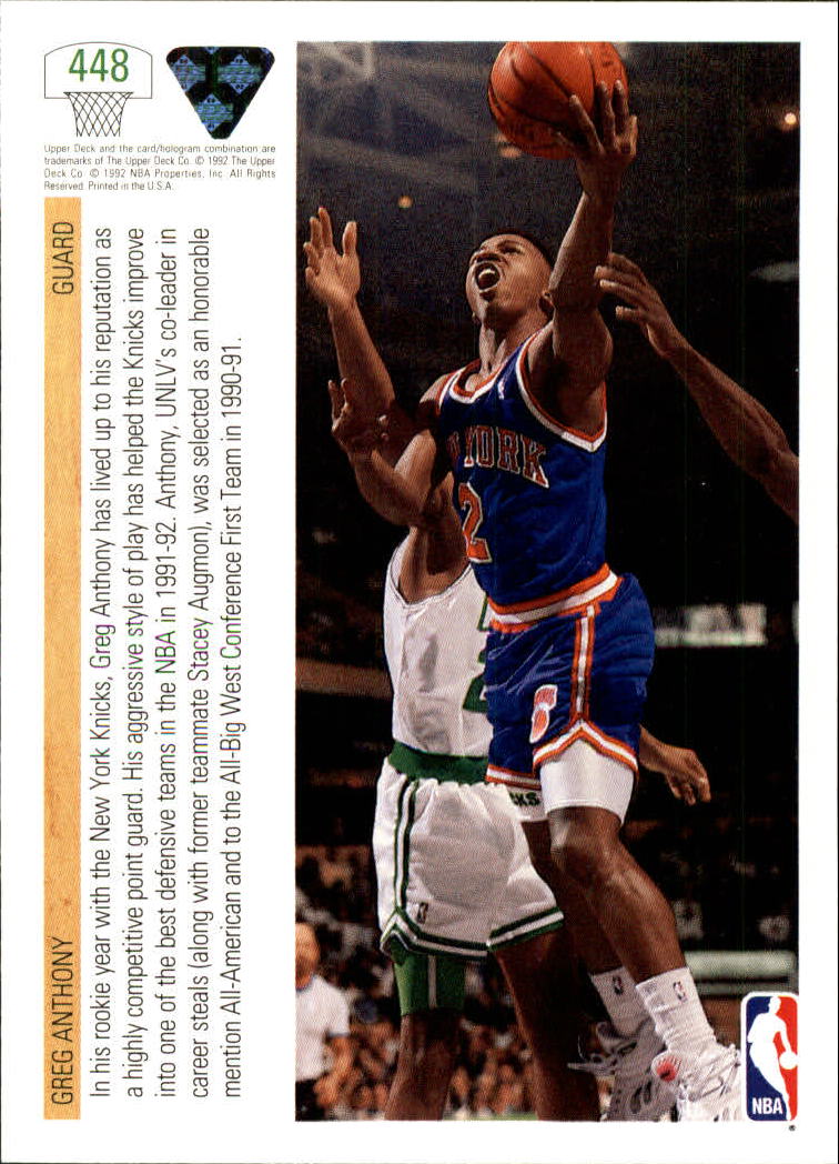 1991-92 Upper Deck Basketball Card Pick 251-500 - Picture 387 of 487