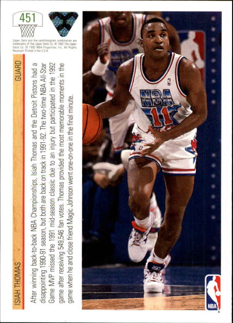 1991-92 Upper Deck Basketball Card Pick 251-500 - Picture 393 of 487