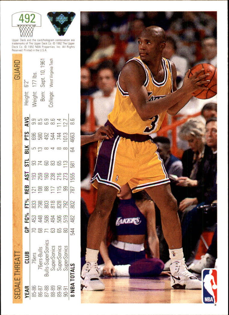 1991-92 Upper Deck Basketball Card Pick 251-500 - Picture 471 of 487