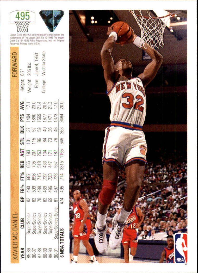 1991-92 Upper Deck Basketball Card Pick 251-500 - Picture 477 of 487