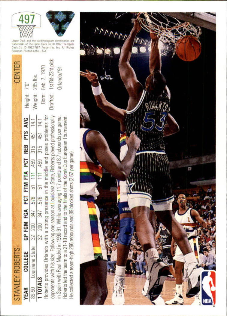1991-92 Upper Deck Basketball Card Pick 251-500 - Picture 481 of 487