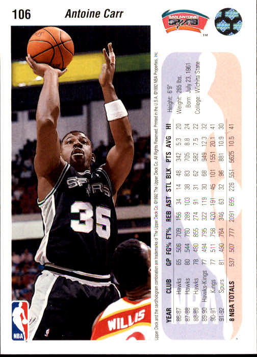 1992-93 choix de cartes basketball pont supérieur 96-264 - Photo 23 sur 339