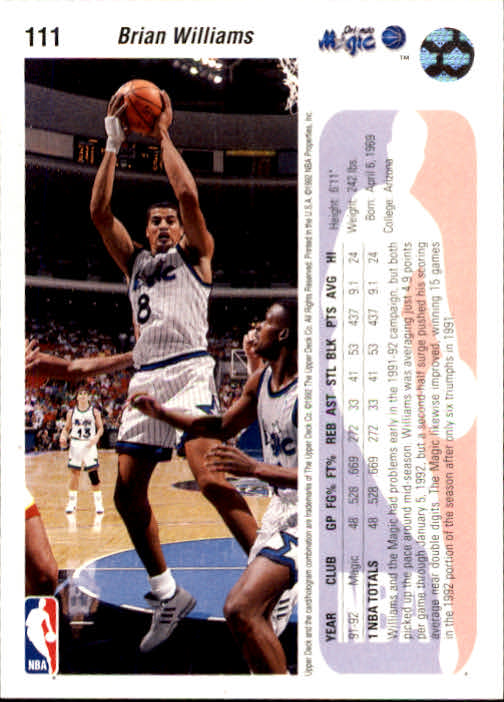 1992-93 choix de cartes basketball pont supérieur 96-264 - Photo 33 sur 339