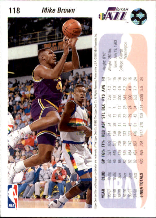1992-93 choix de cartes basketball pont supérieur 96-264 - Photo 47 sur 339