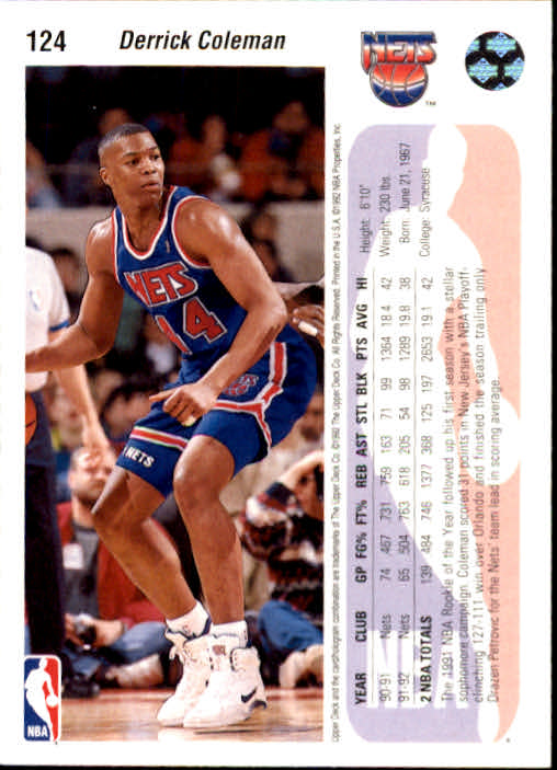 1992-93 choix de cartes basketball pont supérieur 96-264 - Photo 59 sur 339