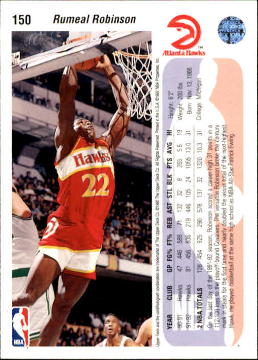 1992-93 choix de cartes basketball pont supérieur 96-264 - Photo 111 sur 339